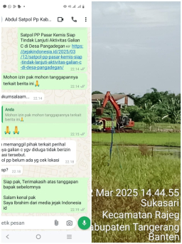 Galian C Ilegal di Pasar Kemis, Diduga Resahkan Warga dan Aktivis