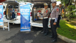 Mudik Auto Nyaman Polres Nganjuk Hadirkan Cafe dan Bengkel Gratis