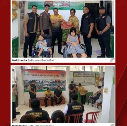 Program Minggu Kasih, Ditreskrimum Polda Bali Memberikan Bantuan Kepada Masyarakat Yang Membutuhkan
