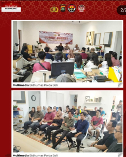 Program Jumat curhat, Kasubbaganev Bagbinopsnal Ditbinmas Polda Bali