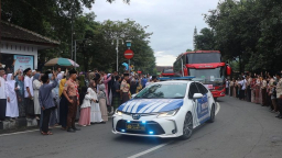 Pengamanan Keberangkatan CJH, Polres Trenggalek Terjunkan 122 Personel dan 2 Patwal