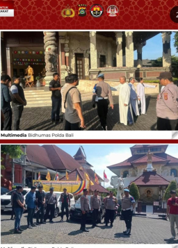 Polda Bali Berikan Pengamanan di Hari Raya Waisak