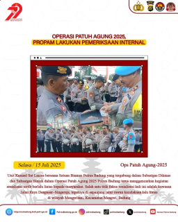 Operasi Patuh Agung 2025, Propam Lakukan Pemeriksaan Internal