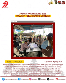 Operasi Patuh Agung 2025, Puluhan Pelanggar R2 Ditindak