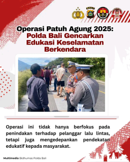 Operasi Patuh Agung 2025: Polda Bali Gencarkan Edukasi Keselamatan Berkendara