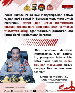 Polda Bali Beri Imbauan Hingga Tindak Tegas Warga Negara Asing yang Tidak Tertib Berlalu Lintas