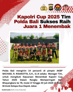 Kapolri Cup 2025 Tim Polda Bali Sukses Raih Juara 1 Menembak