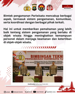 Kapolda Bali Hadiri Bimtek Pengamanan Pariwisata Tahun 2025