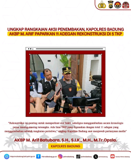 Ungkap Rangkaian Aksi Penembakan, Kapolres Badung AKBP M. Arif Paparkan 11 Adegan Rekonstruksi di 5 TKP