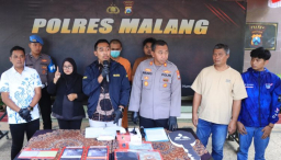 Kurang dari 24 Jam, Polres Malang Amankan Tersangka Pencurian Mobil