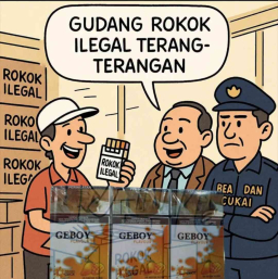 Rokok Ilegal Menggila di Surabaya, Diduga Pedagang di Tidar Jualan Terang-Terangan Tanpa Takut Razia!