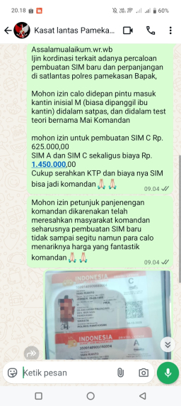 Satpas Polres Pamekasan Diduga Bebas Calo, Saat Dikonfirmasi Diduga Kasat Lantas Bungkam Alergi Terhadap Awakmedia