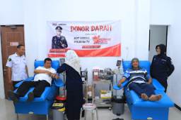 HUT Humas Polri Ke-74, Polres Ngawi Gelar Donor Darah