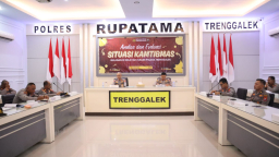 Kapolres Trenggalek Pimpin Anev Kamtibmas Triwulan III, Berikan Penekanan Ini