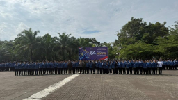 ASN Polres Trenggalek Turut Meriahkan Peringatan HUT ke-54 KORPRI