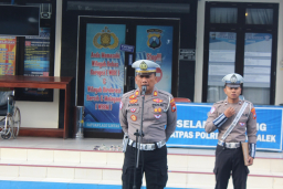 Polres Trenggalek Sosialisasikan SKB Pembatasan Operasional Angkutan Barang Nataru