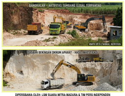 LSM dan Pers Bangkalan Desak Polda Jatim Tindak Tegas Dugaan Beking Tambang Ilegal
