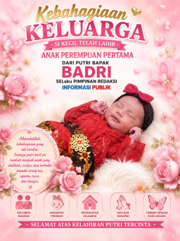 Anugerah Terindah, Istri Pimpinan Redaksi Media Informasi Publik Badri Melahirkan Putri Pertama di RS Pamekasan