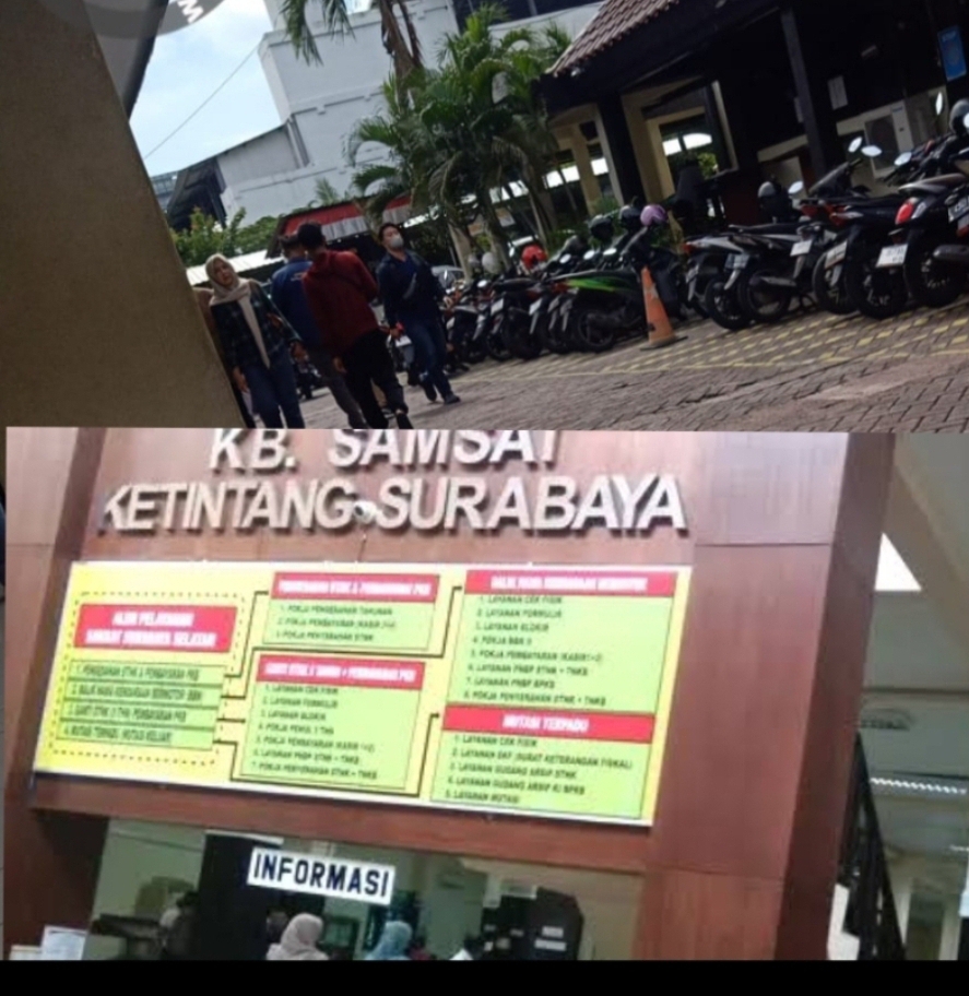 Diduga Maraknya Calo Berkedok Biro Jasa di Samsat Surabaya Selatan