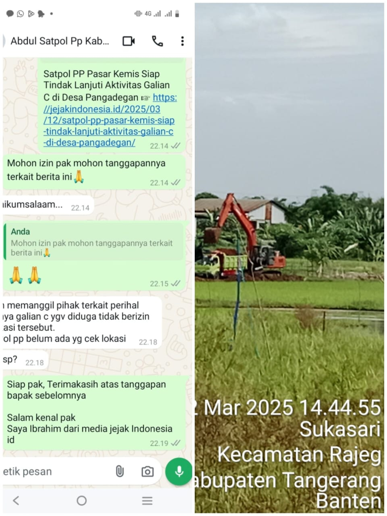 Galian C Ilegal di Pasar Kemis, Diduga Resahkan Warga dan Aktivis