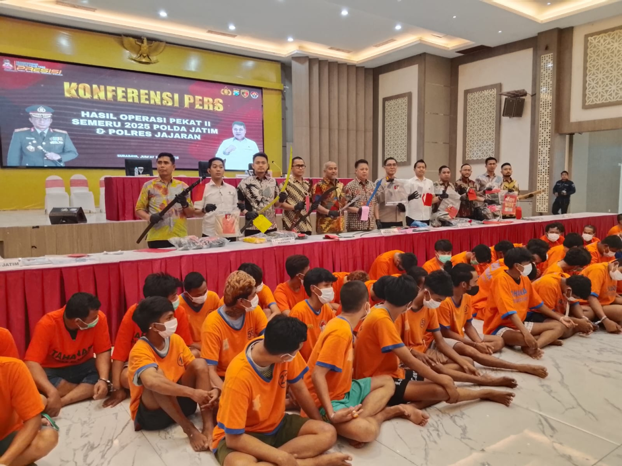Polda Jatim UngOperasi Pekat II Semeru: Polda Jatim Amankan 2.336