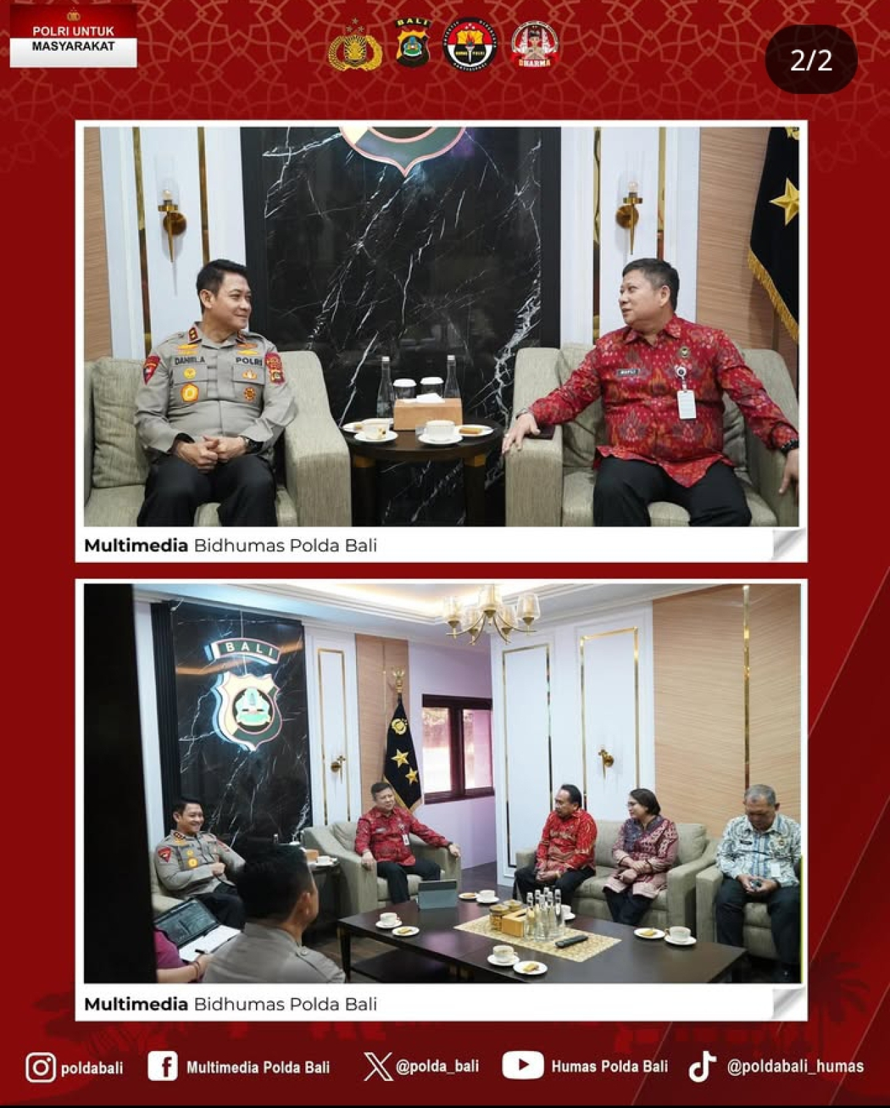 Kapolda Bali Terima Kunjungan Tim Kedeputian Bidang Koordinasi Hukum
