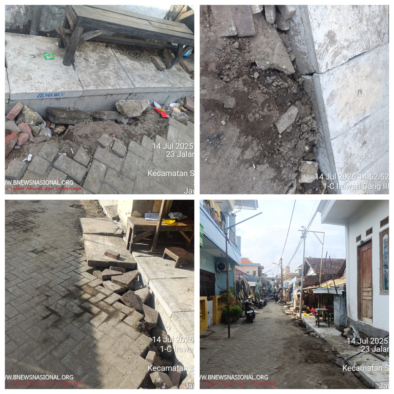 Keluhan Warga Sidotopo, Proyek Gorong-Gorong Tak Cuma Tak Rapi, Tiang Listrik pun Rusak