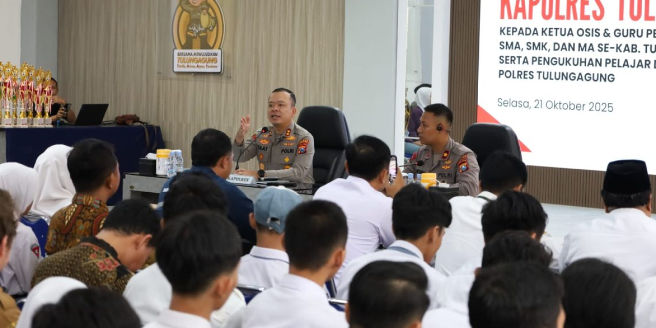 Pembekalan Kapolres Kepada Ketua OSIS & Guru Pembina OSIS SMA, SMK, dan MA Se-Kab Tulungagung