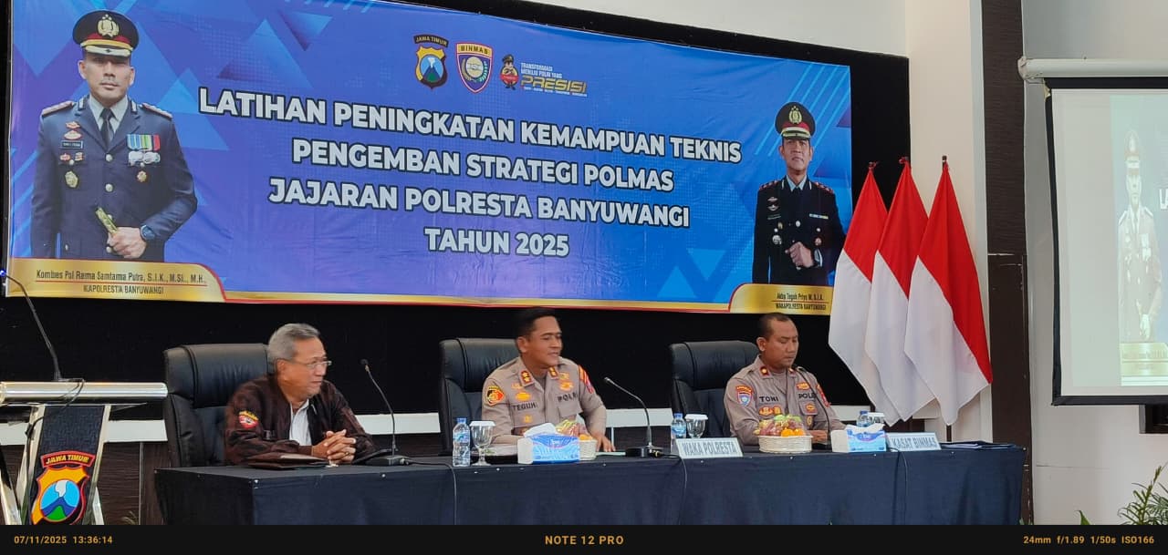 Polresta Banyuwangi Gelar Pelatihan Polisi RW, 138 Personel Dibekali Komunikasi hingga Restorative Justice