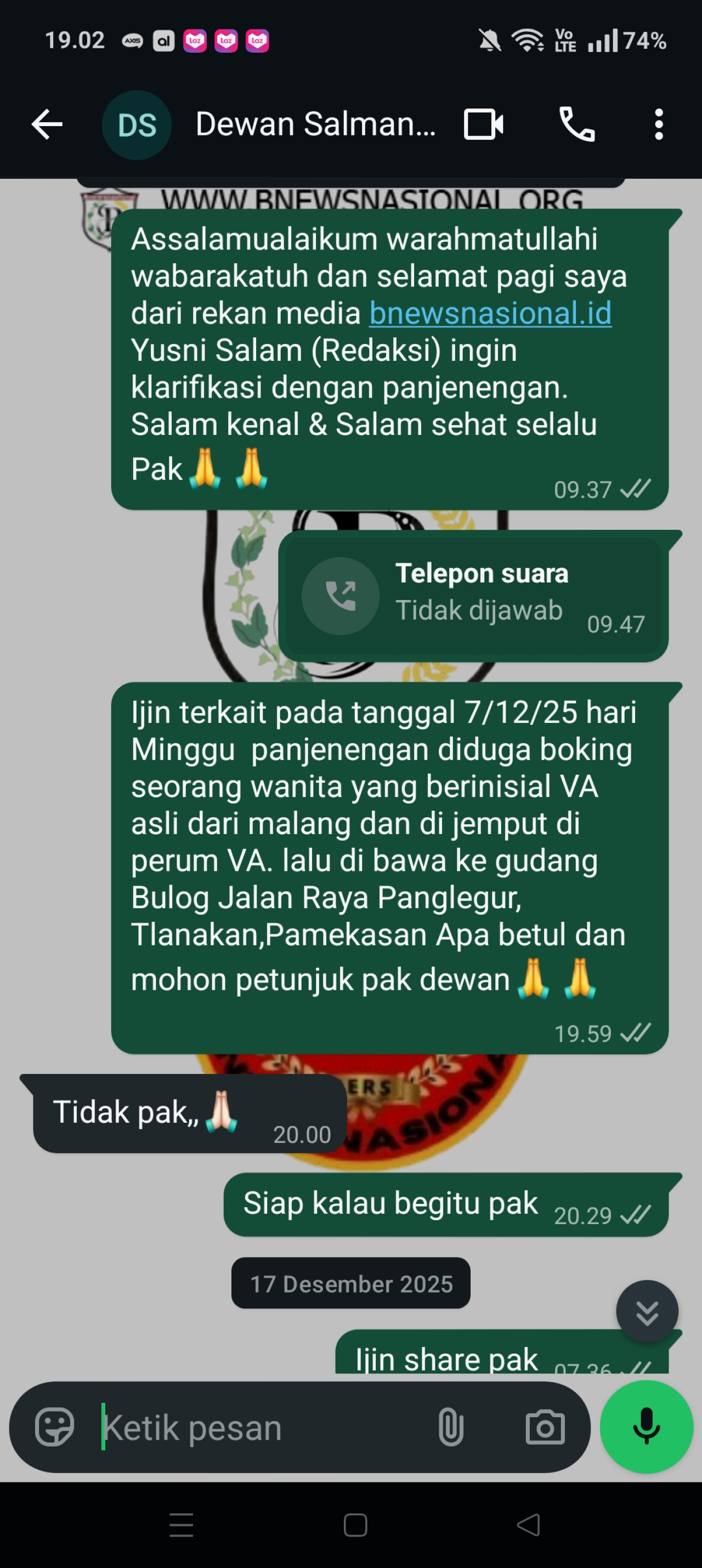 Tak Gentar Dilaporkan, Kami Punya Rekam Jejak Digital Konfirmasi yang Sengaja Dihindari SAF