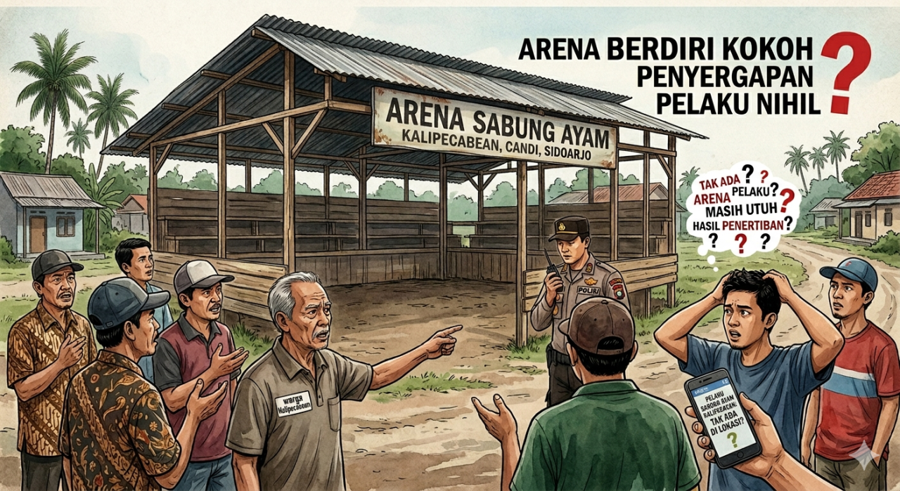 Sudah Ditertibkan, Tapi Mana Pelakunya? Dugaan Sabung Ayam di Kalipecabean Sisakan Tanda Tanya