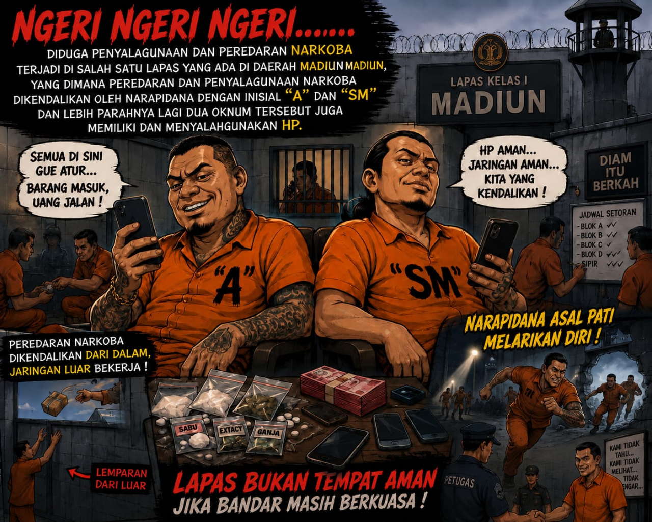 Napi Asal Pati Diduga Kabur dari Lapas Madiun, AMI Desak Investigasi Total dan Copot Pejabat Lalai