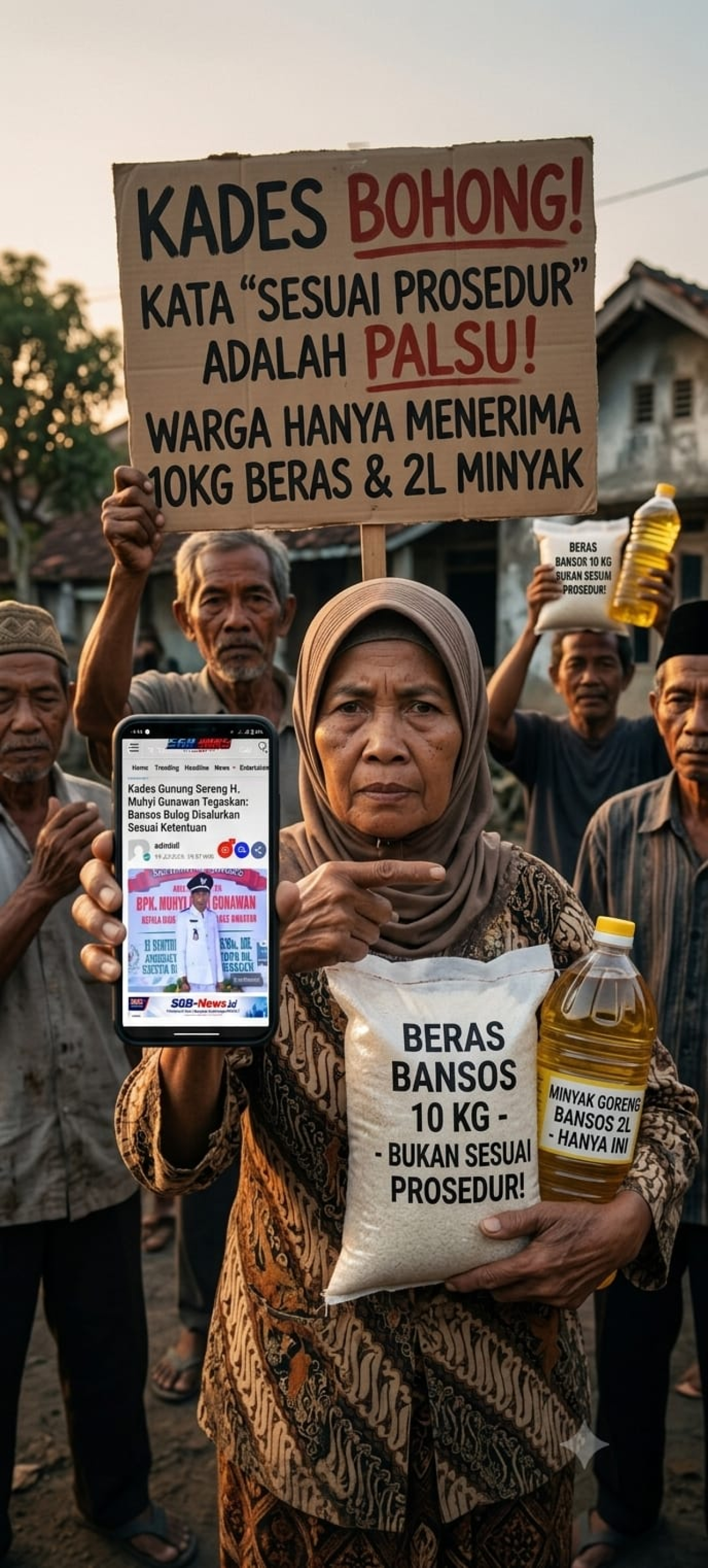 Polemik Bansos Bulog di Gunung Sereng Bangkalan: Warga Bantah Pernyataan Kades, Pertanyakan Pemotongan Jatah